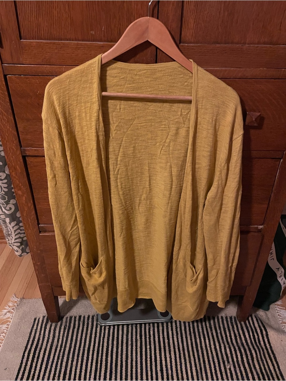 Madewell Mustard Yellow Slouchy Open Cardigan Medium
